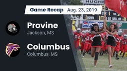 Recap: Provine  vs. Columbus  2019