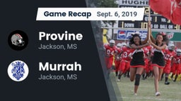 Recap: Provine  vs. Murrah  2019