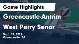 Greencastle-Antrim  vs West Perry Senor  Game Highlights - Sept. 21, 2021