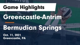 Greencastle-Antrim  vs Bermudian Springs  Game Highlights - Oct. 11, 2021