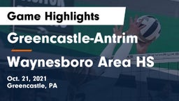 Greencastle-Antrim  vs Waynesboro Area HS Game Highlights - Oct. 21, 2021
