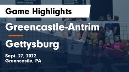 Greencastle-Antrim  vs Gettysburg Game Highlights - Sept. 27, 2022