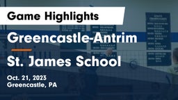 Greencastle-Antrim  vs St. James School Game Highlights - Oct. 21, 2023