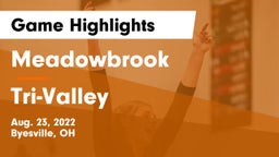 Meadowbrook  vs Tri-Valley  Game Highlights - Aug. 23, 2022