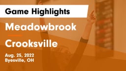 Meadowbrook  vs Crooksville  Game Highlights - Aug. 25, 2022