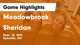 Meadowbrook  vs Sheridan  Game Highlights - Sept. 13, 2022