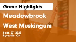 Meadowbrook  vs West Muskingum  Game Highlights - Sept. 27, 2022