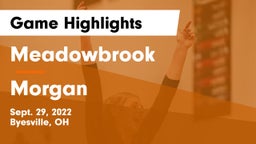 Meadowbrook  vs Morgan  Game Highlights - Sept. 29, 2022