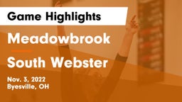 Meadowbrook  vs South Webster  Game Highlights - Nov. 3, 2022