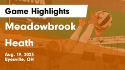 Meadowbrook  vs Heath  Game Highlights - Aug. 19, 2023