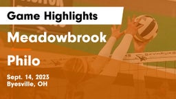 Meadowbrook  vs Philo  Game Highlights - Sept. 14, 2023