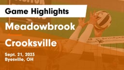 Meadowbrook  vs Crooksville  Game Highlights - Sept. 21, 2023
