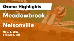 Meadowbrook  vs Nelsonville  Game Highlights - Nov. 2, 2023