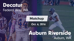 Matchup: Decatur vs. Auburn Riverside  2016