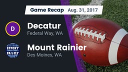 Recap: Decatur  vs. Mount Rainier  2017