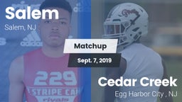 Matchup: Salem vs. Cedar Creek  2019