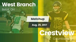 Matchup: West Branch vs. Crestview  2017