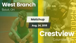 Matchup: West Branch vs. Crestview  2018