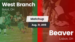 Matchup: West Branch vs. Beaver  2018