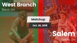 Matchup: West Branch vs. Salem  2018