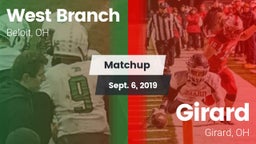 Matchup: West Branch vs. Girard  2019