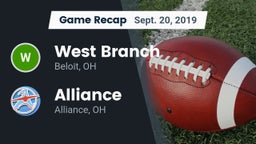 Recap: West Branch  vs. Alliance  2019