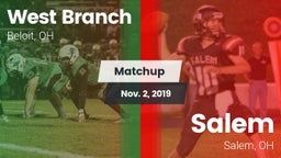 Matchup: West Branch vs. Salem  2019