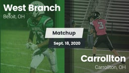 Matchup: West Branch vs. Carrollton  2020