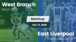 Matchup: West Branch vs. East Liverpool  2020