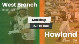 Matchup: West Branch vs. Howland  2020