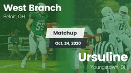 Matchup: West Branch vs. Ursuline  2020