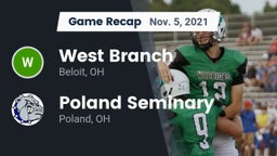 Recap: West Branch  vs. Poland Seminary  2021