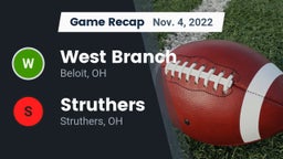 Recap: West Branch  vs. Struthers  2022