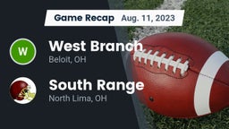 Recap: West Branch  vs. South Range 2023