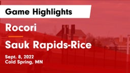 Rocori  vs Sauk Rapids-Rice  Game Highlights - Sept. 8, 2022