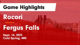 Rocori  vs Fergus Falls  Game Highlights - Sept. 14, 2023