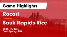 Rocori  vs Sauk Rapids-Rice  Game Highlights - Sept. 19, 2023