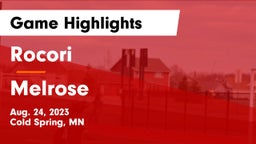 Rocori  vs Melrose  Game Highlights - Aug. 24, 2023