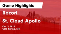 Rocori  vs St. Cloud Apollo  Game Highlights - Oct. 3, 2023