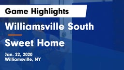 Williamsville South  vs Sweet Home  Game Highlights - Jan. 22, 2020