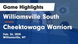 Williamsville South  vs Cheektowaga Warriors Game Highlights - Feb. 26, 2020