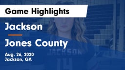 Jackson  vs Jones County  Game Highlights - Aug. 26, 2020