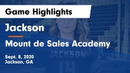 Jackson  vs Mount de Sales Academy  Game Highlights - Sept. 8, 2020