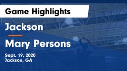 Jackson  vs Mary Persons  Game Highlights - Sept. 19, 2020
