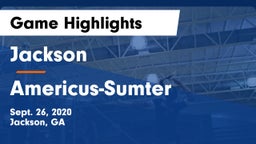 Jackson  vs Americus-Sumter Game Highlights - Sept. 26, 2020
