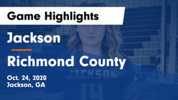 Jackson  vs Richmond County Game Highlights - Oct. 24, 2020