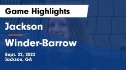 Jackson  vs Winder-Barrow  Game Highlights - Sept. 22, 2022