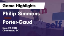 Philip Simmons  vs Porter-Gaud  Game Highlights - Nov. 22, 2019