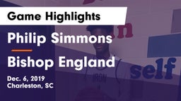 Philip Simmons  vs Bishop England  Game Highlights - Dec. 6, 2019