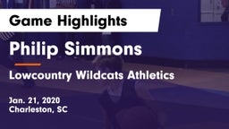Philip Simmons  vs Lowcountry Wildcats Athletics Game Highlights - Jan. 21, 2020